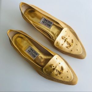 Vintage Gold Mesh Flats Anchor